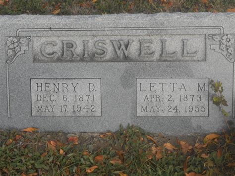 Letta M Skeeles Criswell Find A Grave Memorial