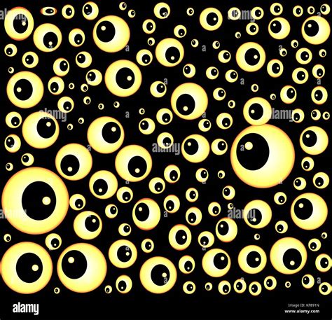 halloween spooky scary eyes vector design isolated on black background ...