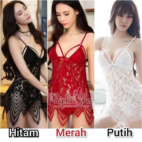 Jual Sexy Lingerie Dress Gaun Malam Baju Tidur Renda Brokat Shopee