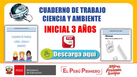 Cuaderno De Trabajo 3 AÑos Área Ciencia Y Ambiente Pdf 2FE