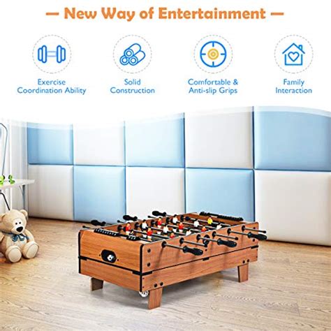 Giantex Table de jeu combinée 4 en 1 avec football hockey billard