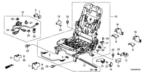 Front Seat Components Driver Side Honda Cr V Door Lx Awd