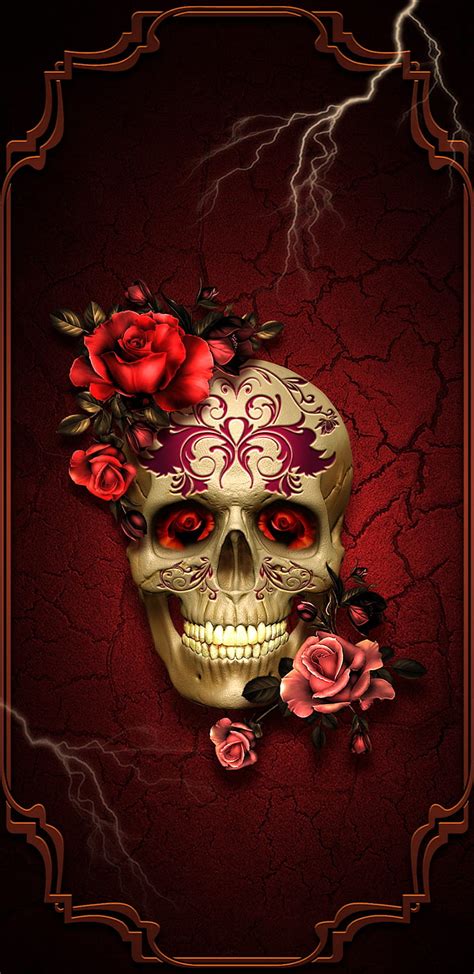 Rambler Butterfly Crown Day Dead Love Skull Sugar Hd Phone