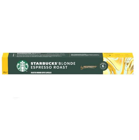 Starbucks Blonde Espresso Roast By Nespresso Intensity Pods Pack Coffee Capsules