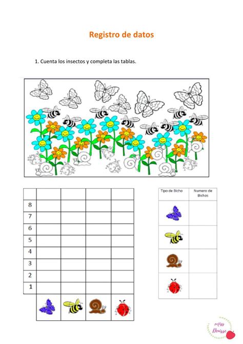 Registro De Datos Interactive Worksheet Online Activities School