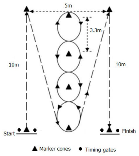 Schematic Of The Illinois Agility Test Download Scientific Diagram