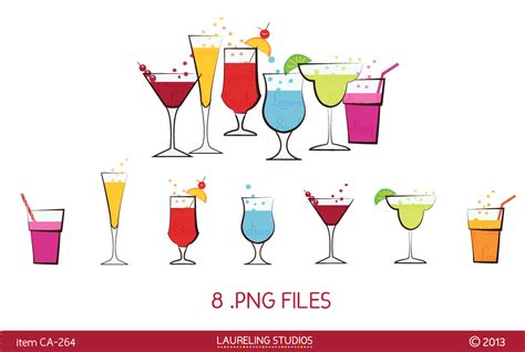 Party drinks clip art ~ Illustrations on Creative Market