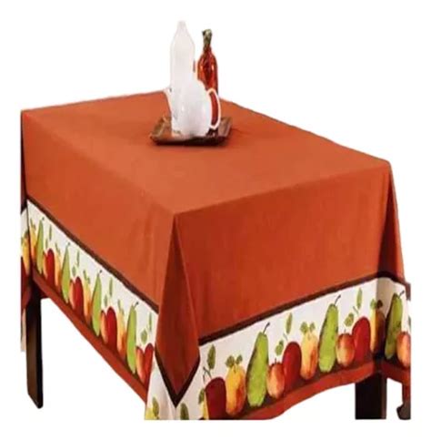 Mantel Vianney Rectangular Frutal X M Naranja Fruta Color