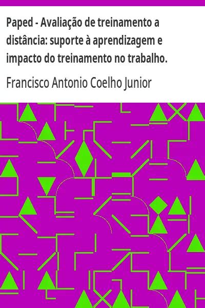 Paped Avalia O De Treinamento A Dist Ncia Suporte Aprendizagem E