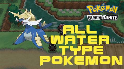 All Water Types In Pokémon Black And White Youtube