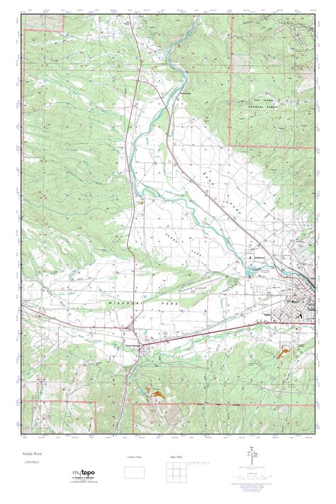 MyTopo Salida West Colorado USGS Quad Topo Map