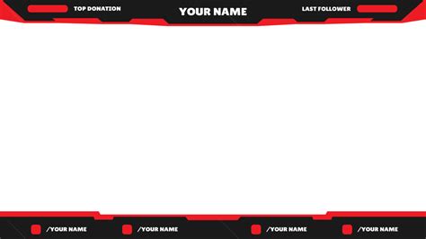 Stream Overlay Template For Gaming Red And Black, Stream Overlay ...