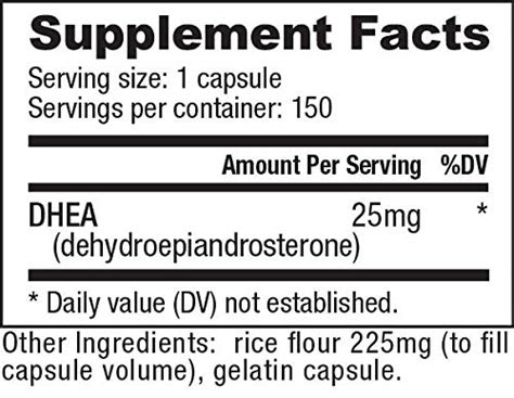 Nutrabio Dhea Supplement For Lean Muscle Strength 25mg 150 Capsules