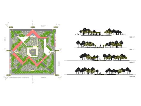 Praça Do Jardim Urbano Em Autocad Baixar Cad Grátis 1 42 Mb Bibliocad