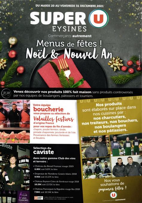 SUPER U Menus De Fetes Noel Nouvel An