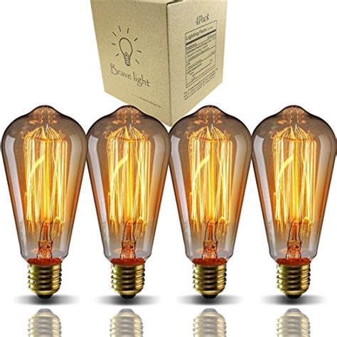 E26 Edison Bulbs Bravelight Antique Vintage Light Bulbs St64 40w 2700k Warm Dimmable Squirrel