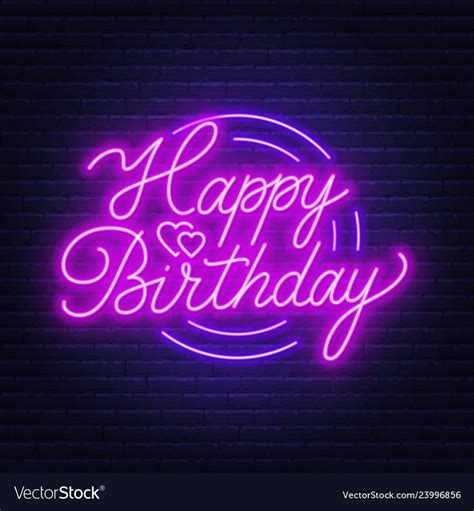 Happy Birthday Neon Lights (#2982946) - HD Wallpaper & Backgrounds Download