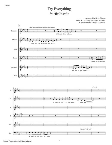 Try Everything By Shakira Divisi Digital Sheet Music Sheet Music Plus