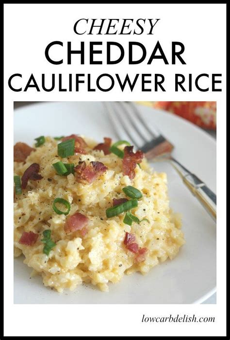 Cheesy Cheddar Cauliflower Rice Well Portioned Plate Recipe Low Carb Side Dishes Keto