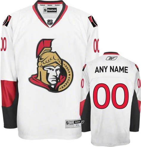 Women's Ottawa Senators Custom Reebok Authentic ized Away Jersey - White