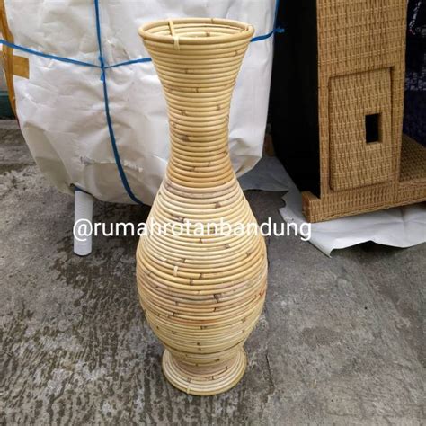 Jual Guci Rotan Asli Cm Vas Bunga Rotan Asli Shopee Indonesia