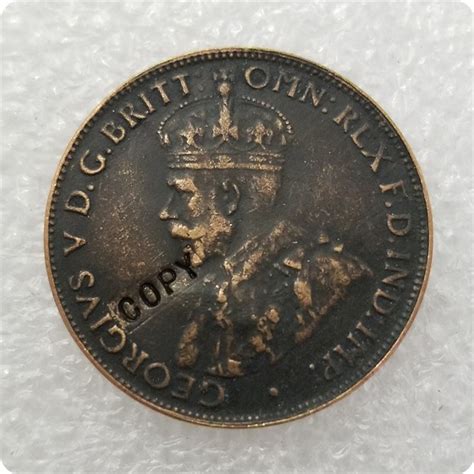 1923 Australian Half Penny Copy Coin