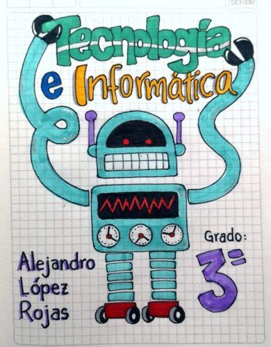 40 Portadas de Tecnología diseños bonitos fáciles ideas dibujos