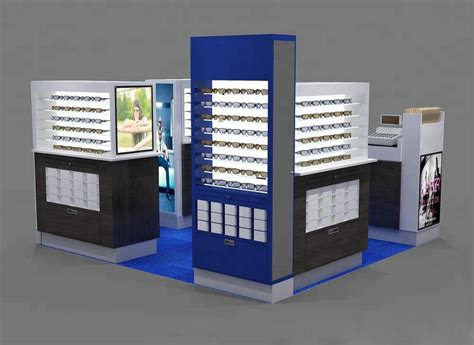 Modern Eyewear Mall Kiosk Sunglasses Display Booth In Usa