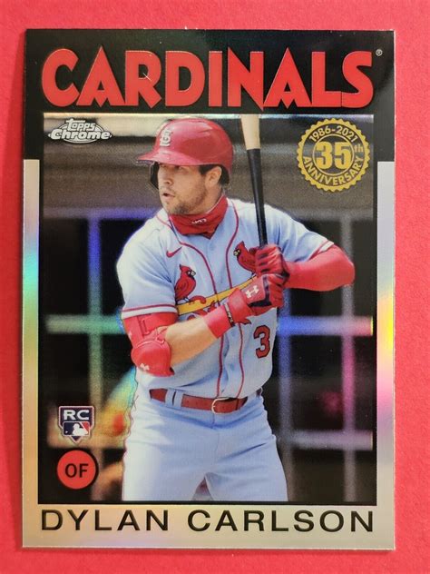 2021 Topps Chrome Dylan Carlson 1986 Refractor Rookie 86BC 6 Cardinals