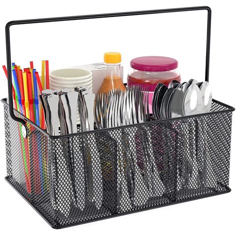 Rebrilliant Utensil Caddy Silverware Flatware Caddy Mesh Kitchen