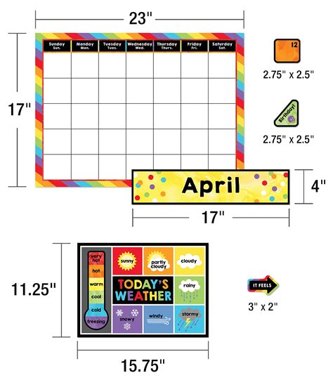 Carson Dellosa Celebrate Learning Calendar Bulletin Board Set Boho