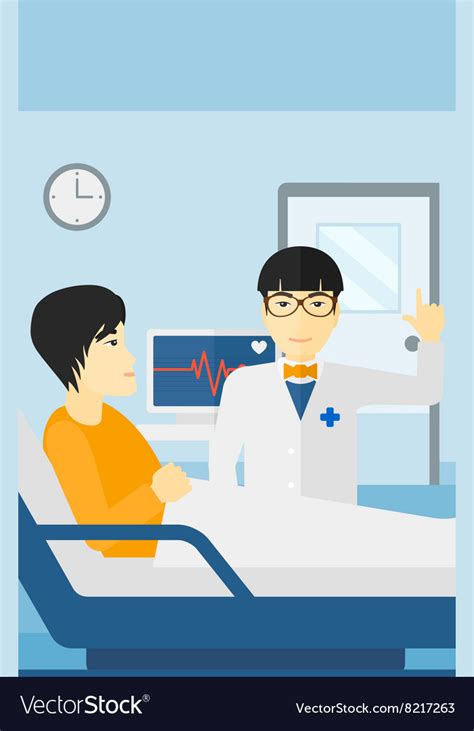 Doctor Visiting Patient Royalty Free Vector Image