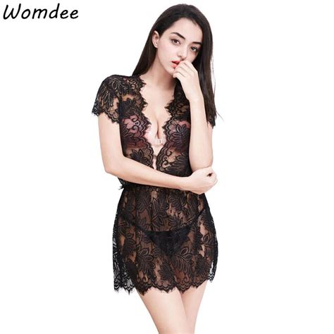 Sexy Babydoll Lingerie Erotic Women Black Lace Plus Size Costume