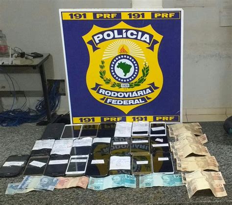 PALMEIRAS PRF Apreende Homem 22 Aparelhos Celulares Roubados