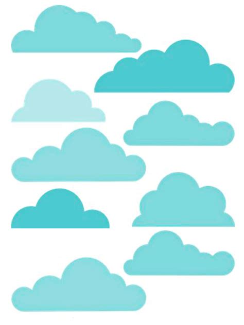 Free printable Cloud stencils and templates