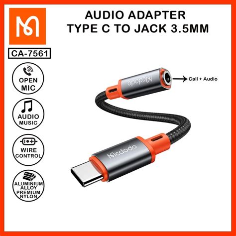 Jual Mcdodo Converter USB Type C To 3 5mm Headphone Jack Aux Audio