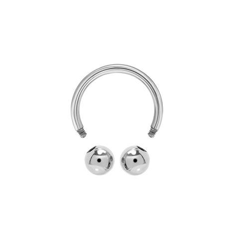 16g Externally Threaded Titanium Circular Barbell W Balls â€” Price