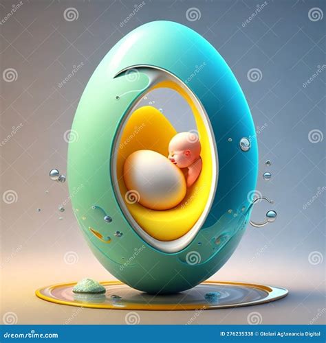 Fertilized Egg Embryo Ovum Human Embryo Stock Illustration