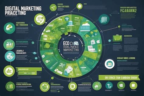 Premium Photo Sustainable Digital Marketing Practices Infographic