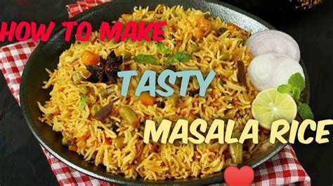 How To Make Tasty Masala Rice At Home 🤤 ️ Youtube