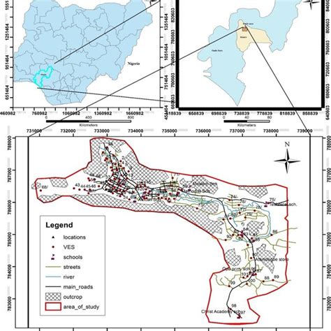 Location Map Of The Study Area Inset Map Of Ondo State And Nigeria