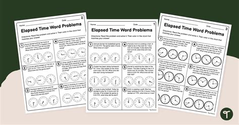 Grade 3 Telling Time Word Problems K5 Learning Worksheets Library