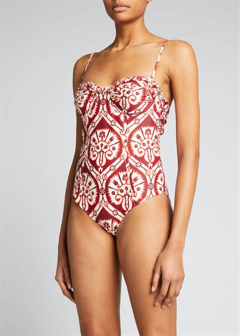 Johanna Ortiz Lamour Gitan Bandeau One Piece Swimsuit Bergdorf Goodman