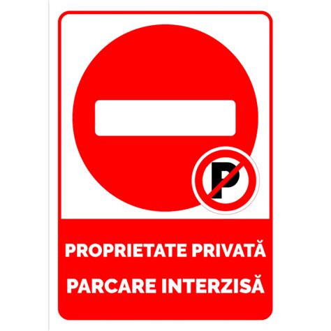 Indicator Pentru Proprietate Privata Parcare Interzisa