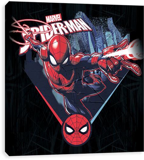 Download Spider Man Flying At You Spider Man Canvases By Entertainart