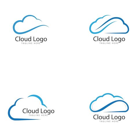 Premium Vector Cloud Logo Vector Icon Template