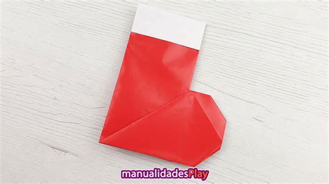 Cómo hacer una Bota de Navidad de papel fácil Manualidades Play