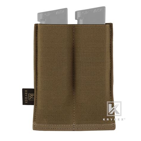 Krydex Double Mm Pistol Open Top Mag Pouches Magazine Elastic Holster