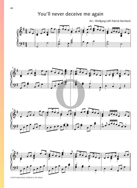 Youll Never Deceive Me Again Anonymous Piano Sheet Music Oktav