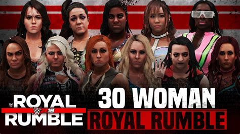 WWE Royal Rumble 2019 30 Woman Royal Rumble Match WWE 2K19 YouTube